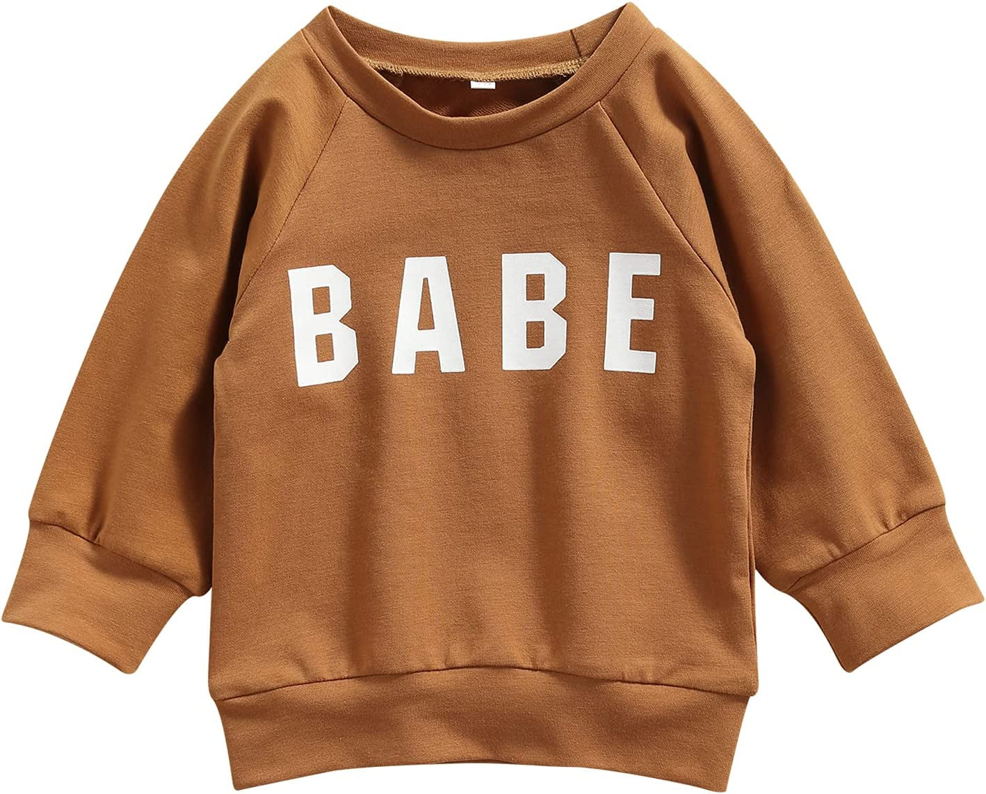 Infant Boy Sweatshirt Toddler Crewneck Sweater Newborn Baby Boy Girls Clothes Letter Printed Fall Spring Pullover Tops