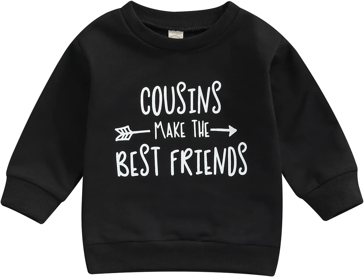 Infant Boy Sweatshirt Toddler Crewneck Sweater Newborn Baby Boy Girls Clothes Letter Printed Fall Spring Pullover Tops