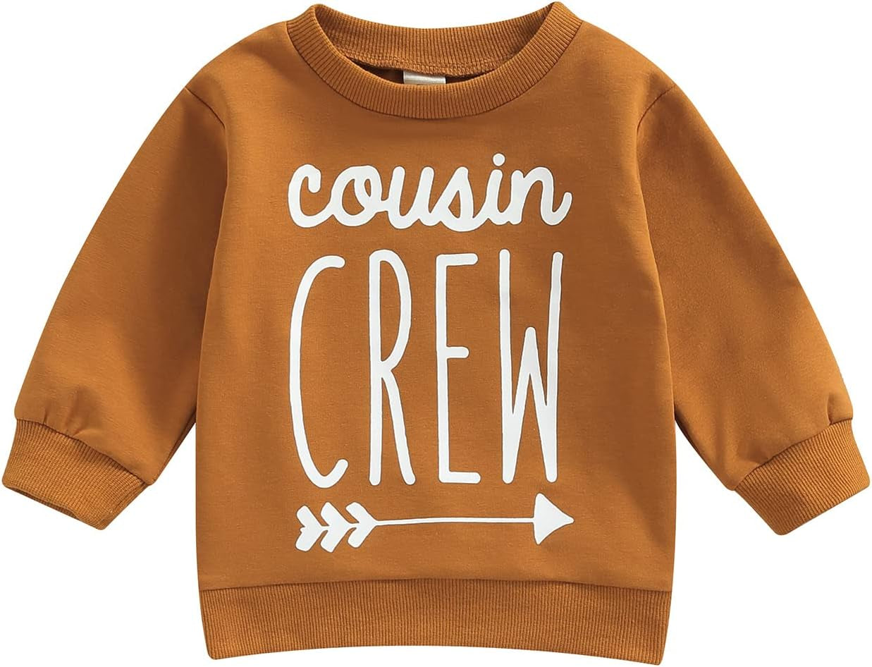 Infant Boy Sweatshirt Toddler Crewneck Sweater Newborn Baby Boy Girls Clothes Letter Printed Fall Spring Pullover Tops