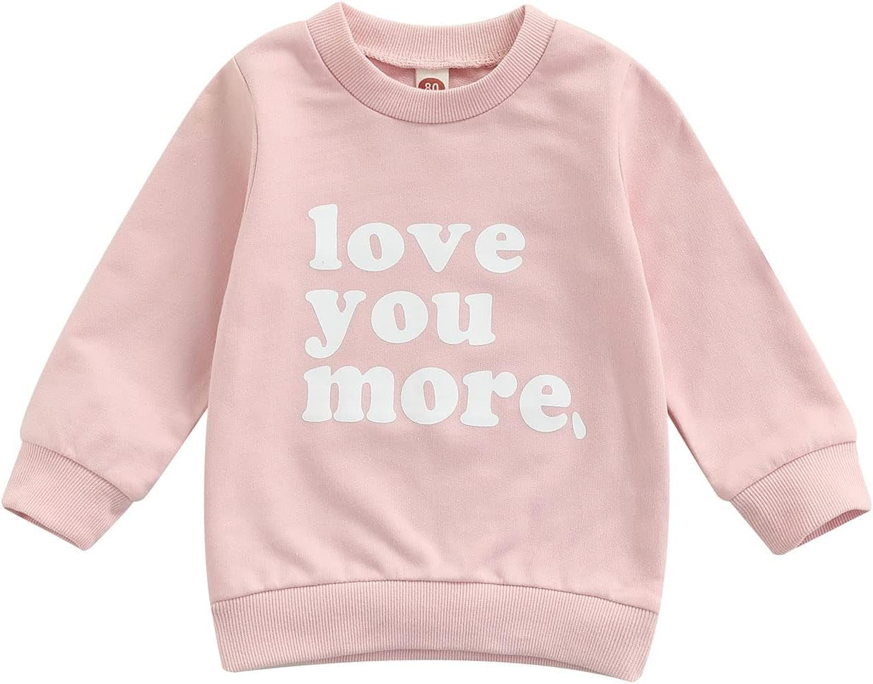 Infant Boy Sweatshirt Toddler Crewneck Sweater Newborn Baby Boy Girls Clothes Letter Printed Fall Spring Pullover Tops